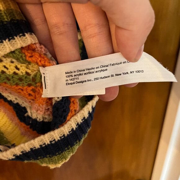 Eloquii Elements Striped Spring Knit Puff Sleeve Sweater Womens Sz 22/24 - Picture 4 of 5